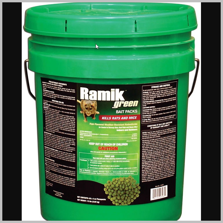 Ramik Green Bait pail 60 x 4 oz 15 lb. Bucket