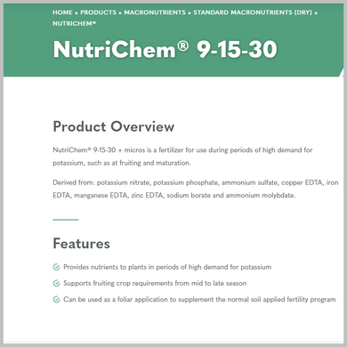 NutriChem 9-15-30 25 lbs