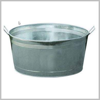 Tub 13.75 Gal Galvanized Round