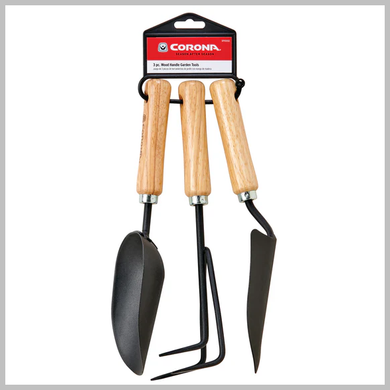 Wood Handle Garden Tool Set Corona 3 pc