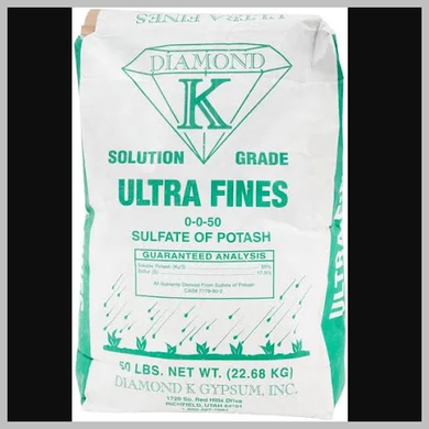 0-0-50 Organic Water Soluble Diamond K Ultra Fines Soluble 50#