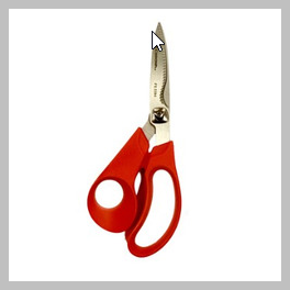 Scissors Floral Comfort Gel Stainless Steel Serrated