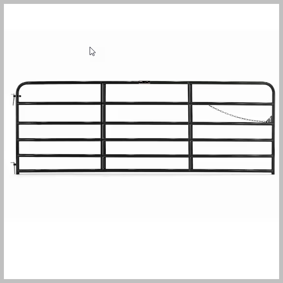 Gate 14' 6 Bar Black