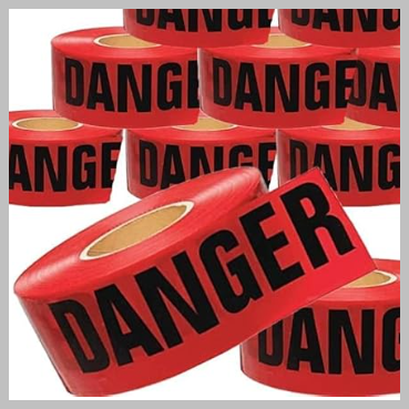 Danger Barricade Red Tape 3