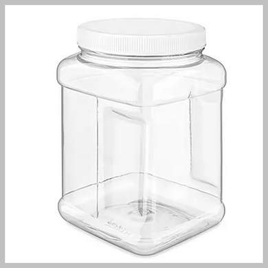 Jar Square lid .5 gal PET Empty