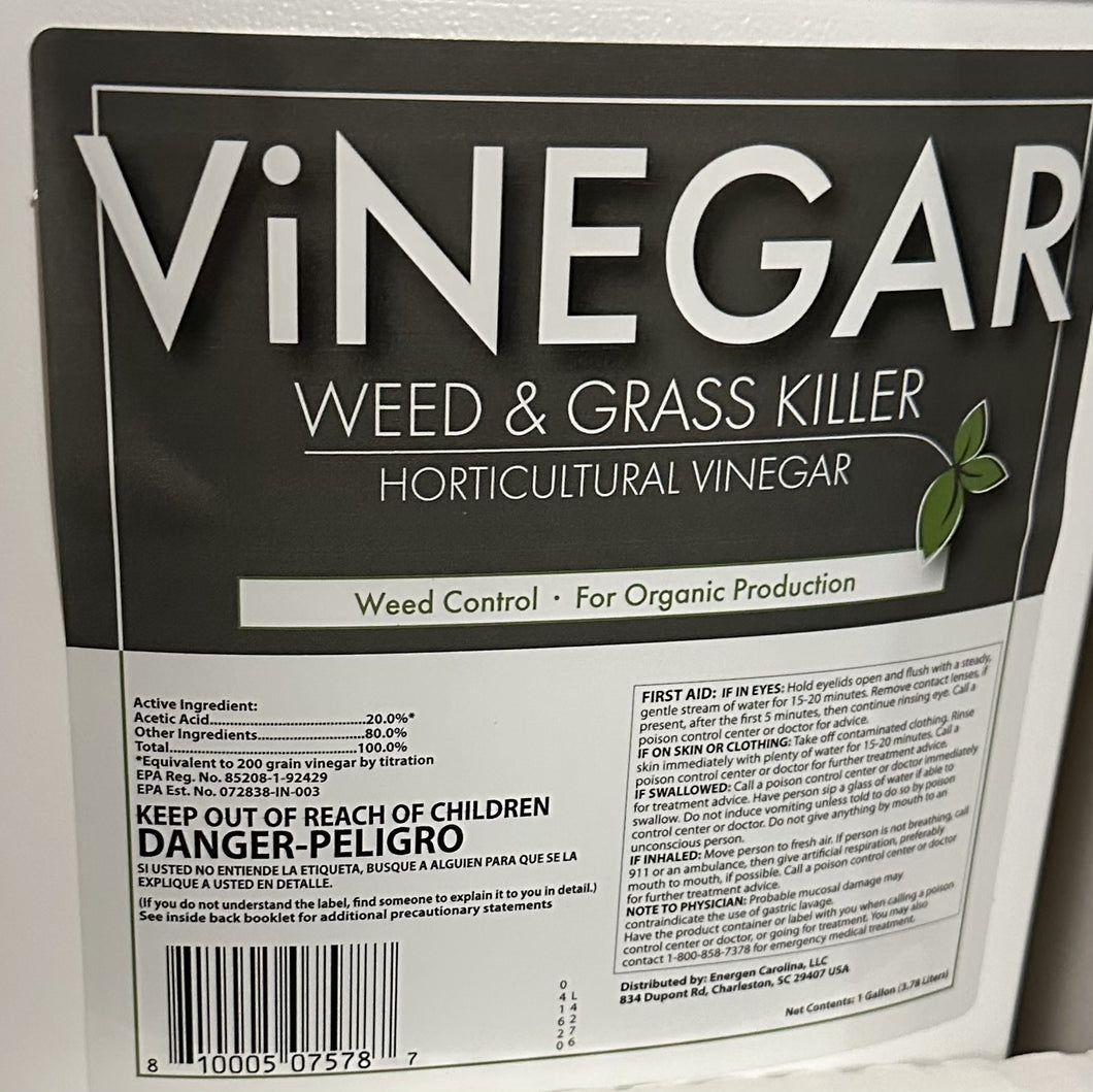 Vinegar 20% Concentrate Weed Control 1 Quart  RTU