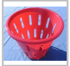 Harvest Basket 1/2 Bushel Red