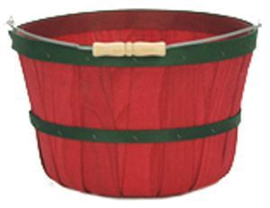 Basket Peck Red with Green Band