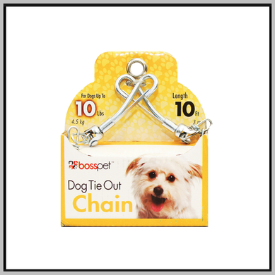 Dog Chain With Swivel Snap Light 10'