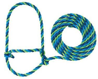 Cattle Rope Halter BLUE LIME