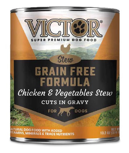 Victor Can GF Chicken & Vegetables Gravy Dog Food 13.2 oz