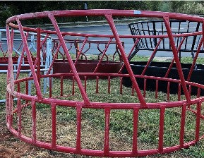 Round Bale Feeder Red Slant 2 pc 14 g