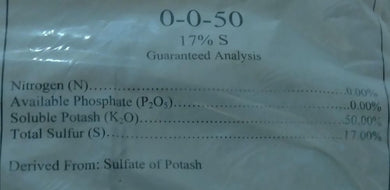 Sulfate of Potash 0-0-50 Granular Fertilizer 50# Bag