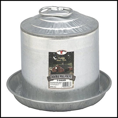 Double Wall Galvanized 3 Gallon Fountain