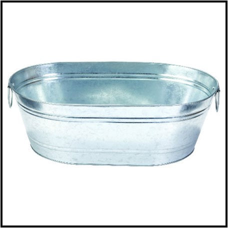 Tub 5.5 Gallon Galvanized Oval