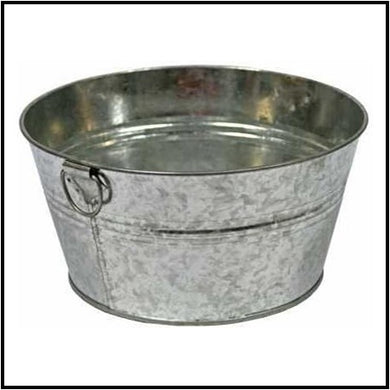 Tub 4.25 Gallon Galvanized Round