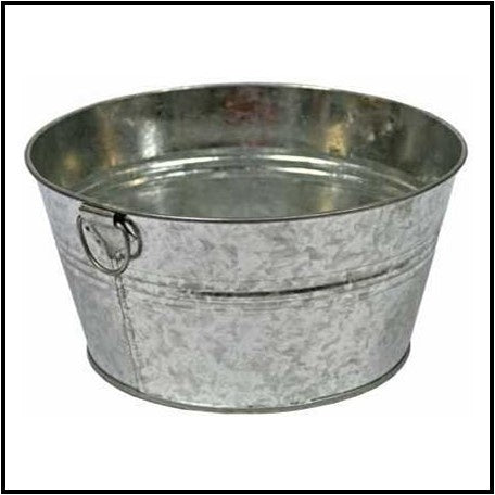 Tub 4.25 Gallon Galvanized Round